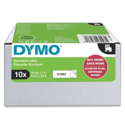 Etiquetas autoadhesivas DYMO D1 blancas 19 mm x 7 m pack 10 unidades