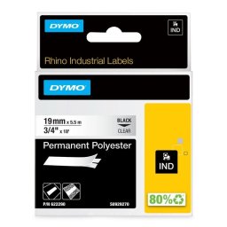 Etiquetas industriales permanentes poliéster DYMO Rhino 19 mm x 5,5 m resistentes