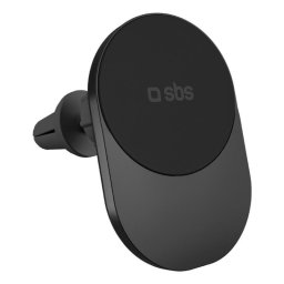 Soporte para coche SBS TESUPPVENTWIRQI215W Carga Inalámbrica 15W Qi2 MagSafe Negro