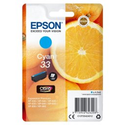 Cartucho de Tinta Epson Claria Premium Cyan 33 Original 4,5 ml