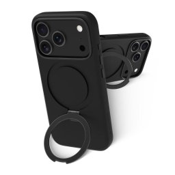 Funda para móvil Dbramante1928 Roskilde MS Kick ICON Cover Negro con soporte para iPhone 17 Pro