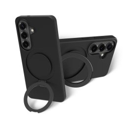 Funda para móvil Dbramante1928 Iceland Ultra D3O MAG Kick Cover plástico negro con soporte para Galaxy S26