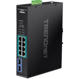 Switch Industrial TRENDnet TI-PGM102 10 Puertos Gigabit PoE+ 240W Rail DIN