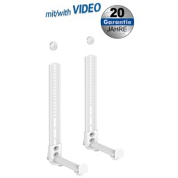 MYWALL MYW HZ19WL - Soporte de barra de sonido universal, blanco