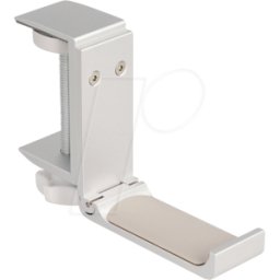 DELOCK 18450 - Soporte para auriculares, ajustable, montaje en mesa, plateado