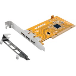 EXSYS EX-1083 - Tarjeta PCI USB 2,0 de 3 puertos incl. Estribos de bajo perfil