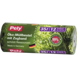 PELY 914056 - PELY bolsas de basura, Eco, 12 uds., 35 litros