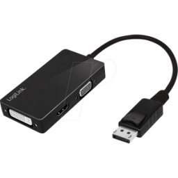 LOGILINK CV0109 - Adaptador DisplayPort, DP a DVI / HDMI / VGA