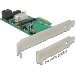 DELOCK 89371 - PCIe x2 > 3 SATA, 1 mSATA, Raid, Hyperduo