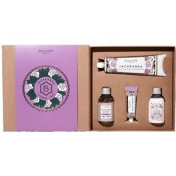 Benamôr Crema de manos hidratante de JacarandáJacarandá Crema de manos 30 ml Crema corporal 150 ml Gel de ducha 100 ml Loción corporal 100 ml