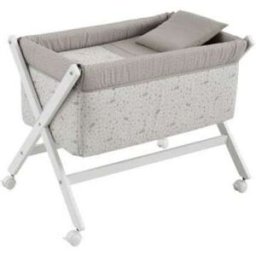 Minicuna Tijera Madera Abete Beige/Blanco 55x87x74cm Cambrass