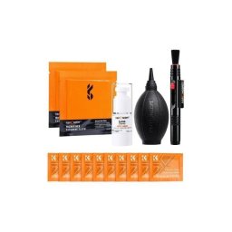Kit limpieza óptica K&F Concept 15 en 1 incluye 10 toallitas, 2 paños, soplador, líquido y cepillo 2 en 1