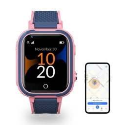 Robin K1 Reloj GPS para Niños con Llamadas y SIM Preactivada Sin Redes Sociales ni Juegos Rosa
