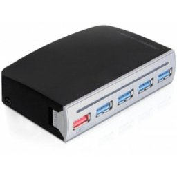 Hub Delock 5 puertos 5000 Mbit/s USB 3.2 Gen 1 modelo 61898 con fuente alimentación