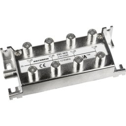 Divisor de cables Kathrein EBC 08/G 75 Ω 8 conectores F Plata