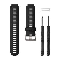 Pulsera de repuesto Garmin Forerunner 735XT Negro/Gris Hebilla Plateada