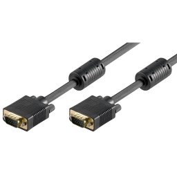 Cable VGA Goobay 30 metros Macho a Macho Negro con Ferrita