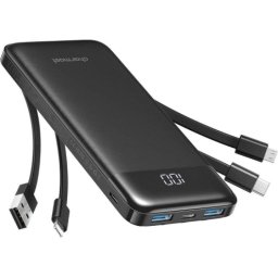 Power Bank Charmast W1148 10.000 mAh 4 Cables Integrados 6 Salidas