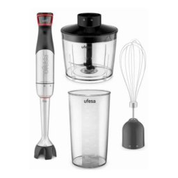 Batidora de mano Ufesa 1500W con pie desmontable y tapa antisalpicaduras