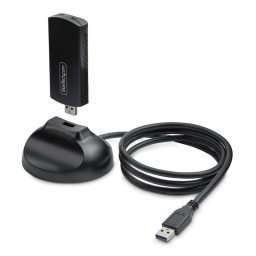 Tarjeta de Red Startech USB Wi-Fi 6E Tribanda 2402 Mbps Antena Plegable