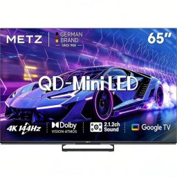 TV Metz QD Mini LED 65MNE8000Z 65" 4K UltraHD 144Hz Smart TV Google TV Dolby Vision HDR10+