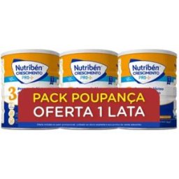 Nutribén Crecimiento Pro+ Leche 700 g x 2 + 1 de regalo