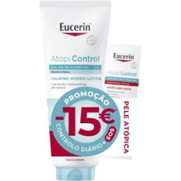 Eucerin AtopiControl Hidroloción calmante para pieles atópicasAtopicontrol Loción hidratante calmante 400 ml Crema para cuidados intensivos 40 ml