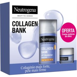 Neutrogena Collagen Bank Crema solar hidratante SPF30Collagen Bank Crema hidratante con protección solar, 50 ml Crema para el contorno de ojos, 15 ml SPF30
