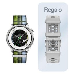 Oppo Watch S Bluetooth WiFi NFC GPS 44,9mm AMOLED Plata Resistencia Agua 5ATM+IP68 SpO2 ECG