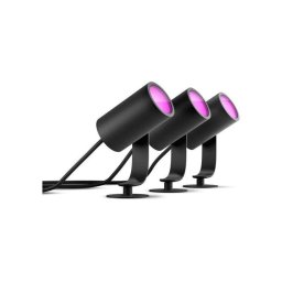 Foco Inteligente Exterior Philips Hue Lily 3 Focos Negro