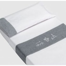 Cotinfant Juego de sábanas 2 piezas para cuna Doco Sleeping Tipi. (Cuna) Gris niño