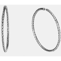 John Hardy Pendientes de aro Chain de plata. Plata