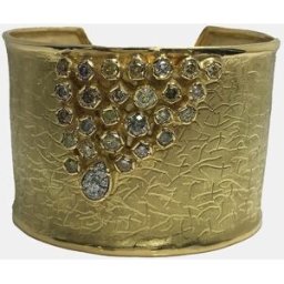 Romo Designs Pulsera de oro y diamantes. Blanco