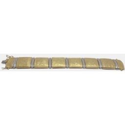 Romo Designs Pulsera de oro y diamantes. Blanco