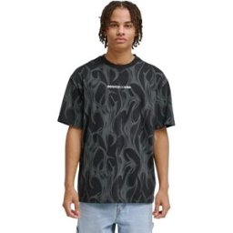 DC Shoes Camiseta de hombre DC Liquid Fuego . (XL) Negro