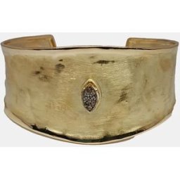 Romo Designs Pulsera de oro y diamantes. Blanco