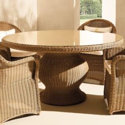 El Corte Inglés Mesa de jardín redonda Charlotte . Marrón