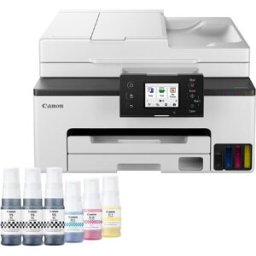 Canon Impresora Multifunción 4 en 1 MAXIFY GX2050 MegaTank con ADF, Wi-Fi, depósitos de tinta rellenables, 2 botellas negras extra. Blanco