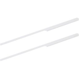 Cosmic Set de 2 tiradores con forma para mueble de baño Wish . (80 cm) Blanco mate