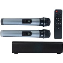 Fonestar Altavoz inalámbrico portátil karaoke SING-BAR. Negro