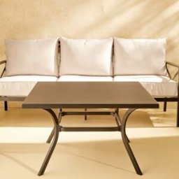 El Corte Inglés Mesa de centro de jardín Cross . Negro