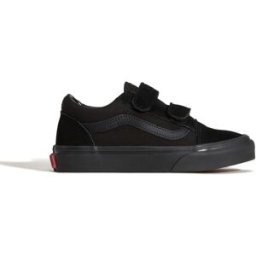 Vans Zapatilla casual de niños Old Skool Velcro . (27,5) Negro