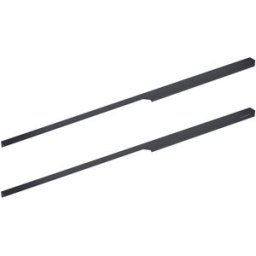 Cosmic Set de 2 tiradores con forma para mueble de baño Wish . (80 cm) Negro mate