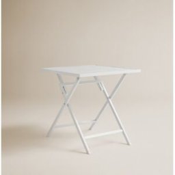 El Corte Inglés Mesa de balcón plegable cuadrada Atlanta. Blanco