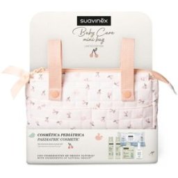 Suavinex Pack regalo Mini Bolso con cosmética bebé. (30 X 25 X 7.4 Cm) Rosa claro niño