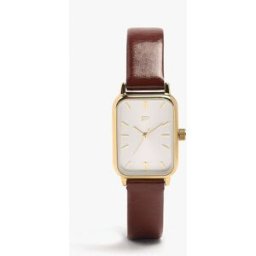 Parfois Reloj de mujer cuadrado con cierre de hebilla en liso. Marrón