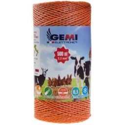Gemi Elettronica Alambre para pastor eléctrico 500 m 2,2 mm² alta conductividad para cerca eléctrica para caballos vacas ovejas cabras gemi