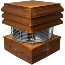 Gemi Elettronica Extractor de chimenea profesional acero corten cuadrado, extractor de humo eléctrico para chimenea y barbacoa, alta resistencia gemi