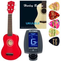 Harley Benton UK-12 Red Bundle Rojo
