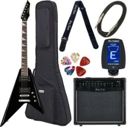 Harley Benton R-10 BK Rock Series Bundle 2 Negro